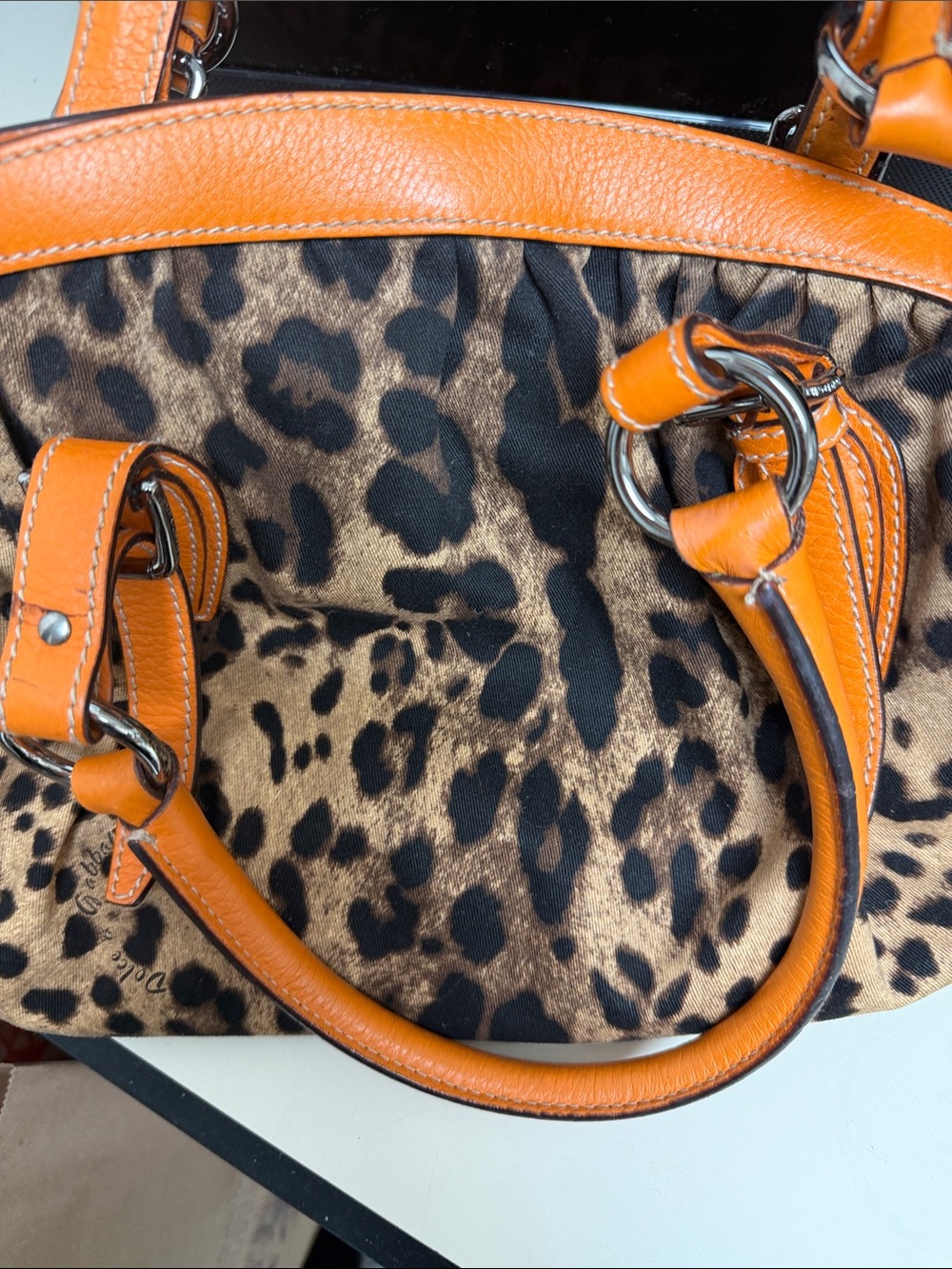 Dolce & Gabbana Orange Leopard Handbag - Picture 12 of 15